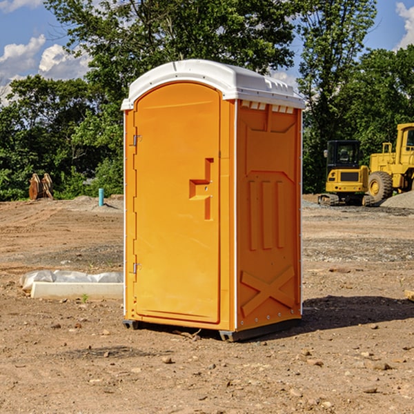 how often are the porta potties cleaned and serviced during a rental period in Kanona